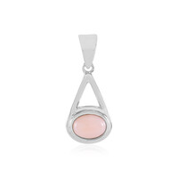 Pinkfarbener Opal-Silberanhänger