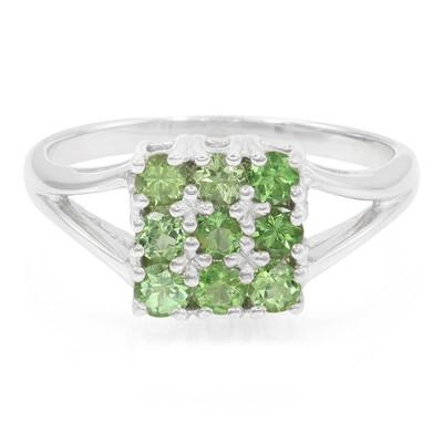 Merelani-Mint-Granat-Silberring