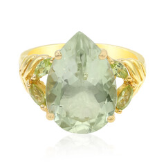 Grüner Amethyst-Silberring