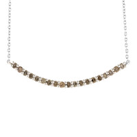 I2 Schokoladen-Brillant-Silbercollier