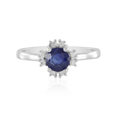 Blauer Madagaskar-Saphir-Silberring