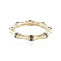 Schwarzer Brillant-Goldring (de Melo)