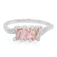 Padparadscha-Saphir-Silberring