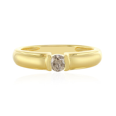 I4 Champagner-Brillant-Silberring