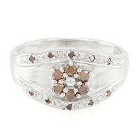 Fancy-Diamant-Silberring