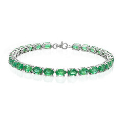 Sambia-Smaragd-Silberarmband
