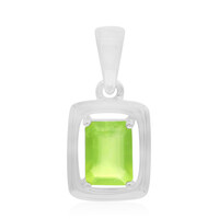 Brasilianischer Grüner Opal-Silberanhänger
