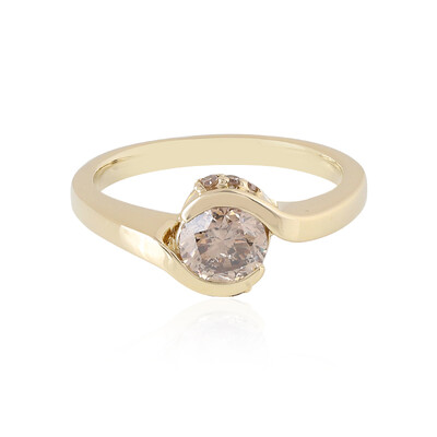 I3 Champagner-Diamant-Goldring (KM by Juwelo)
