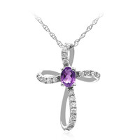Amethyst-Goldhalskette