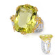Ouro Verde-Quarz-Silberring (Gems en Vogue)