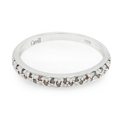 Fancy-Diamant-Silberring