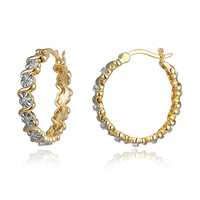 I3 (I) Diamant-Messingohrringe (Juwelo Style)