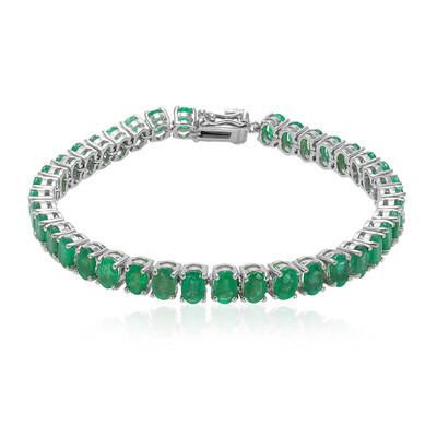 Sambia-Smaragd-Silberarmband