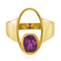 Magenta-Granat-Silberring