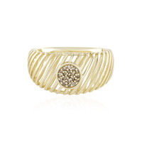 I2 Champagner-Diamant-Goldring (Ornaments by de Melo)