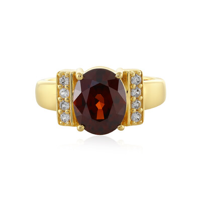Cognac-Zirkon-Silberring