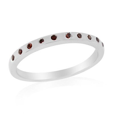 Roter I3 Diamant-Silberring