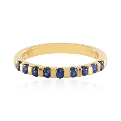 Blauer Saphir-Silberring
