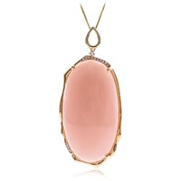 Pinkfarbener Opal-Goldhalskette (CIRARI)