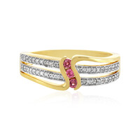 Pinkfarbener Spinell-Silberring
