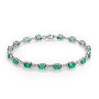Sambia-Smaragd-Silberarmband
