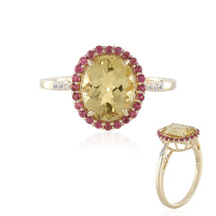 Gelber Beryll-Goldring