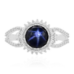 Blauer Stern-Saphir-Goldring