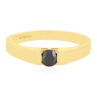 Schwarzer Diamant-Silberring