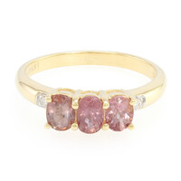 Nicht erhitzter Padparadscha-Saphir-Goldring (AMAYANI)