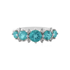 Blauer Apatit-Silberring