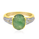 Edelgrüner Jadeit-Goldring (Annette)