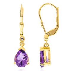 Sambia-Amethyst-Silberohrringe