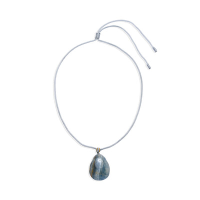 Blauer Aragonit-Halskette