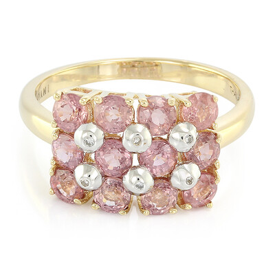 Nicht erhitzter Padparadscha-Saphir-Goldring (AMAYANI)