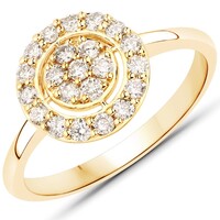 I3 Schokoladen-Brillant-Goldring