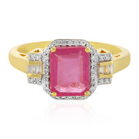 Pinkfarbener Madagaskar-Saphir-Silberring