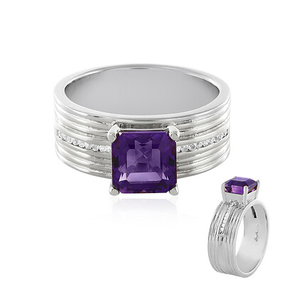 Uruguay-Amethyst-Silberring (de Melo)