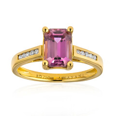 Pinkfarbener Diaspor-Goldring (AMAYANI)