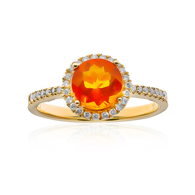 Mexikanischer Feueropal-Goldring (CIRARI)