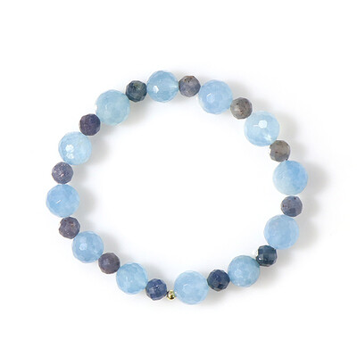 Edelstein-Silberarmband