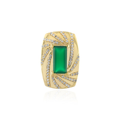 Grüner Onyx-Silberanhänger (MONOSONO COLLECTION)