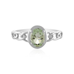 Grüner Amethyst-Silberring