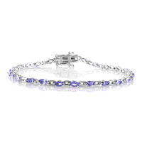 Tansanit-Silberarmband