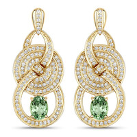 Mint-Granat-Goldohrringe (SUHANA)