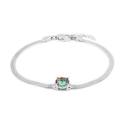 Mystik-Quarz-Silberarmband