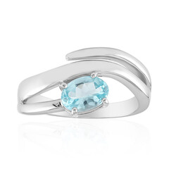 Blauer Apatit-Silberring