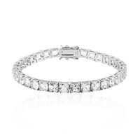Weißer Topas-Silberarmband