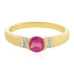Pinkfarbener Madagaskar-Saphir-Silberring