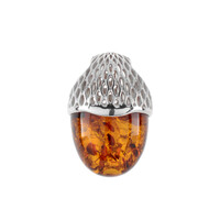 Baltischer Cognac-Bernstein-Silberanhänger