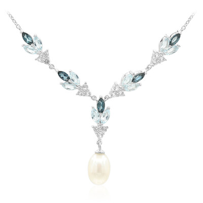 Süßwasserzuchtperlen-Silbercollier